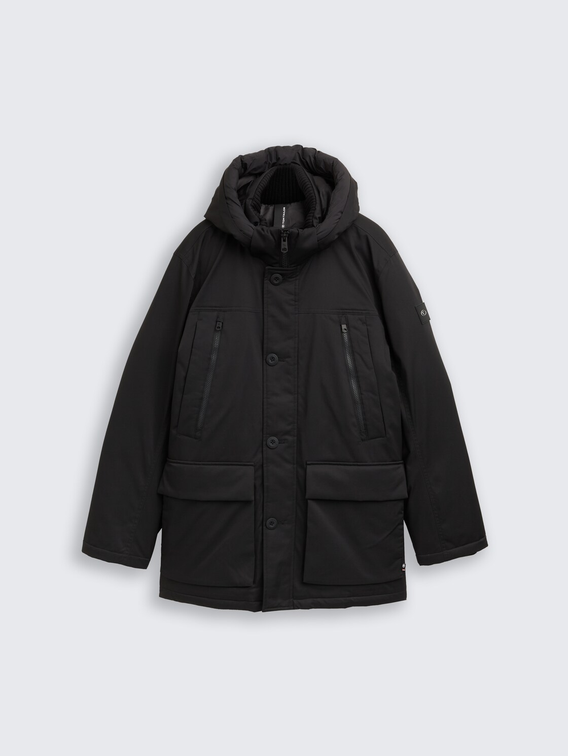 Arctic Parka mit abnehmbarer Kapuze - Black - Vorder-Produkt-Ansicht