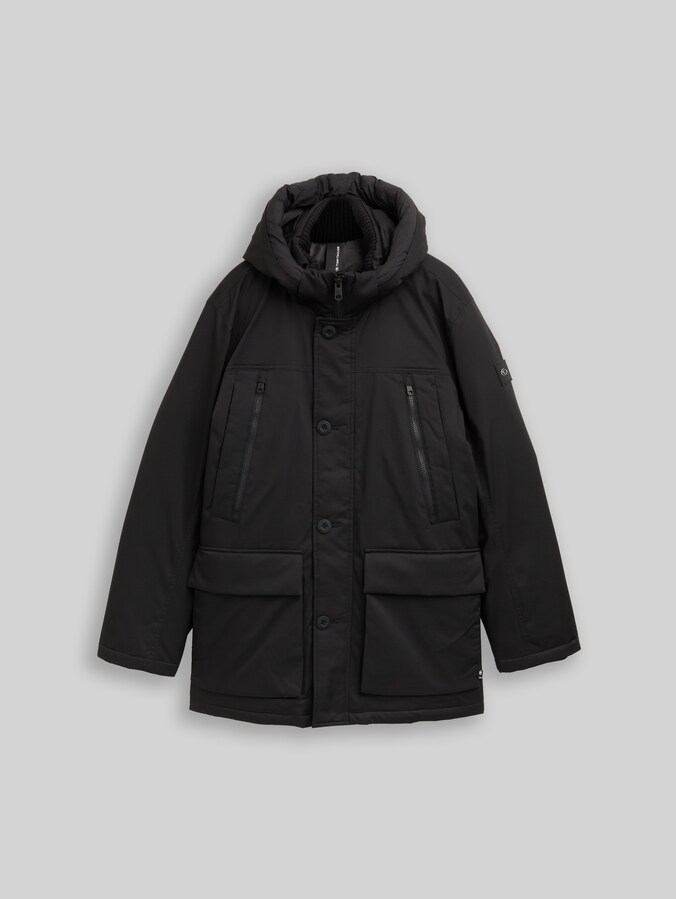 Arctic parka with detachable hood by Men, Black