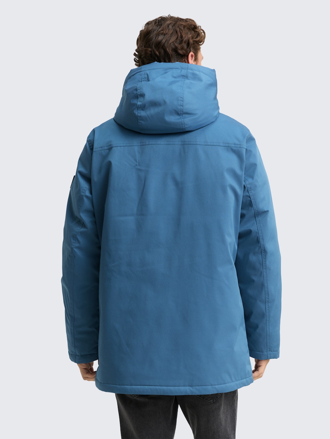 Arctic Parka mit abnehmbarer Kapuze - real teal blue - Model-Rückansicht