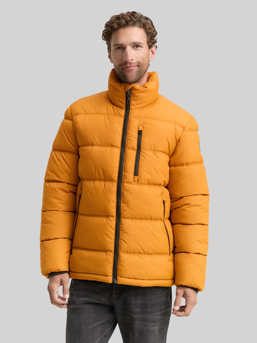 Pufferjack van waterafstotend materiaal door Men, Peanut Butter Brown