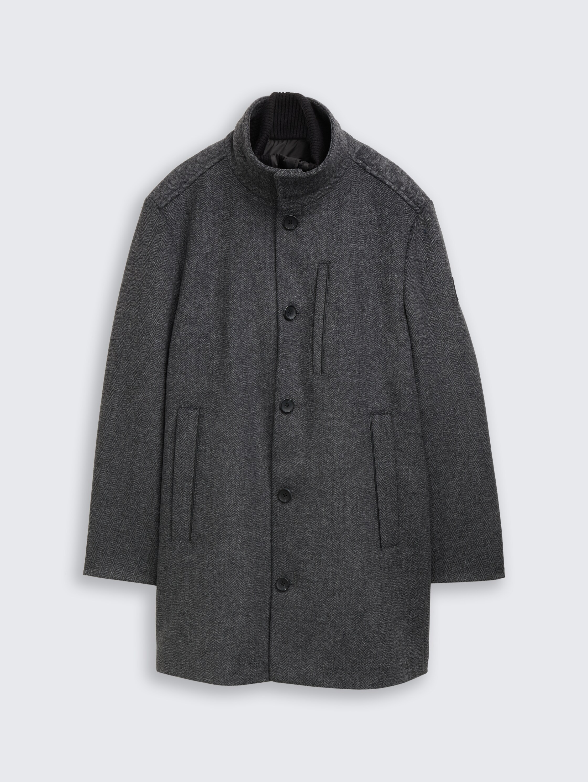 2-in-1 wollen jas met afneembare binnenjas - dark_grey_black_herringbone - 