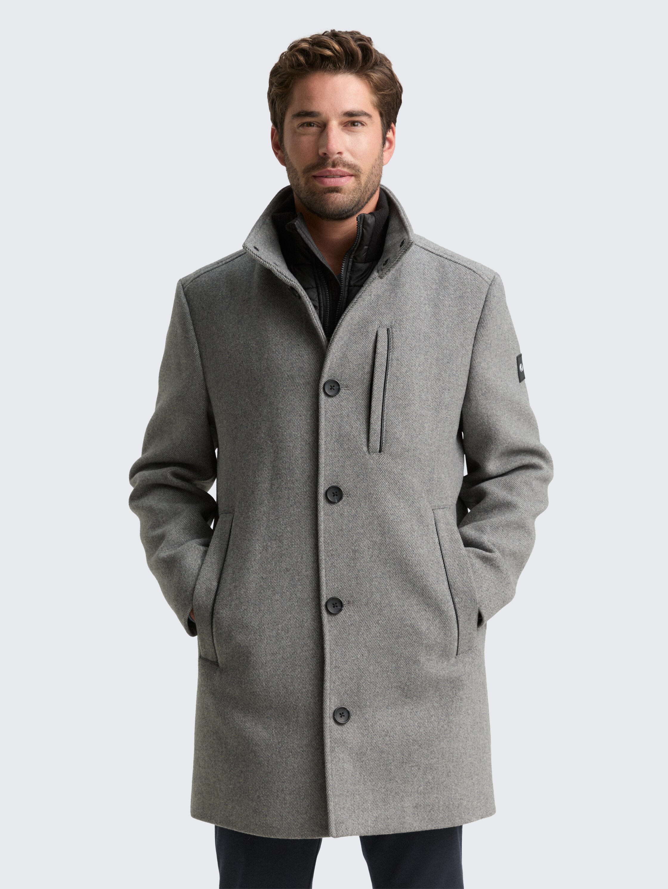 2-in-1 Wollmantel mit abnehmbarer Innenjacke - light_stone_grey_wool_twill - 