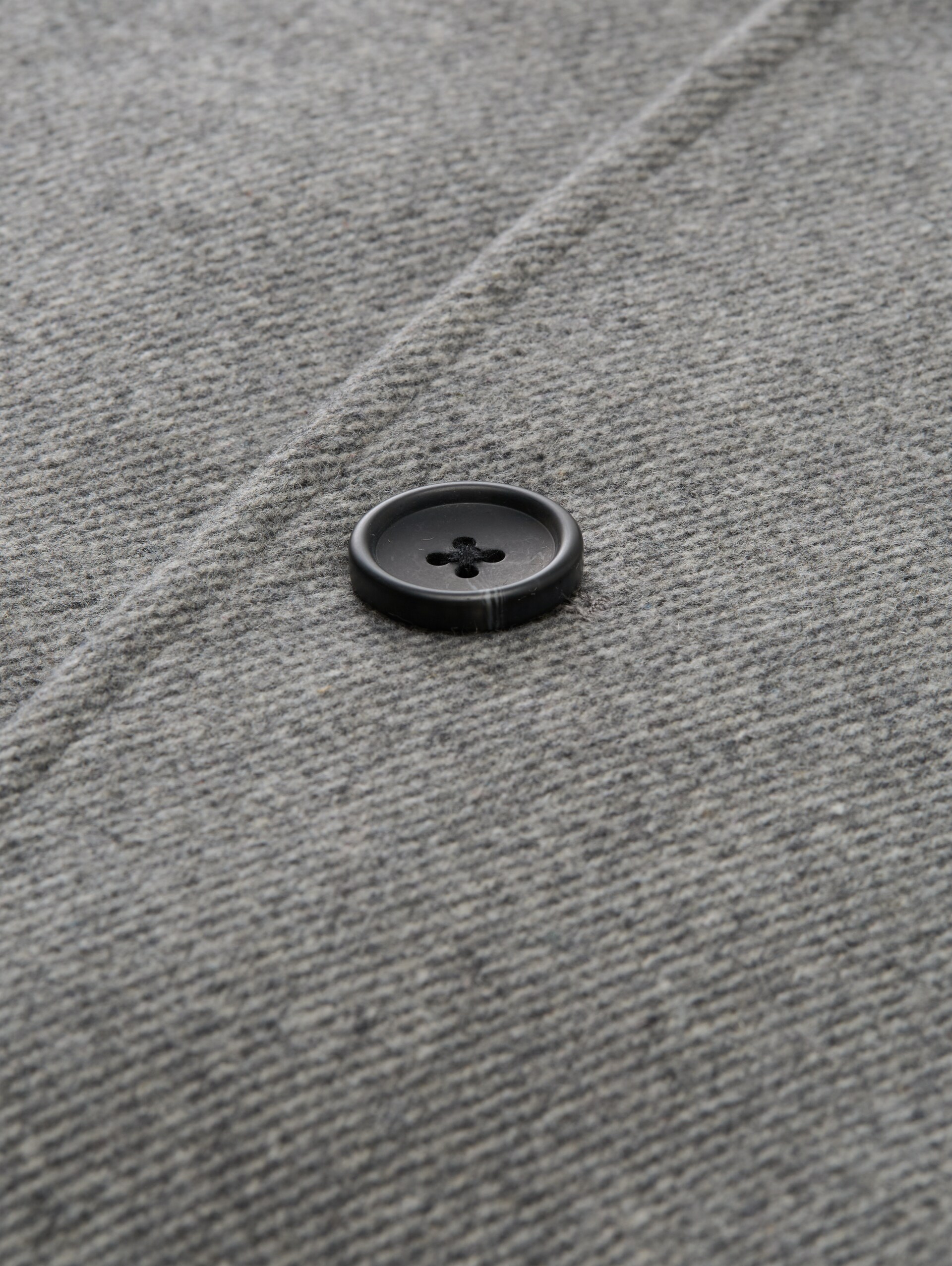 2-in-1 woollen coat with detachable inner jacket - light stone grey wool twill - Product detail view