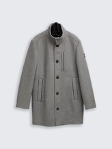 2-in-1 Wollmantel mit abnehmbarer Innenjacke - light stone grey wool twill - Vorder-Produkt-Ansicht