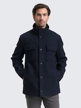 2-in-1 wollen jack met uitneembaar binnenjack - sky captain blue - Model vooraanzicht