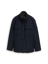 Not Selected, 2-in-1 wool jacket with detachable inner jacket by , blue