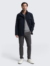 2-in-1 wollen jack met uitneembaar binnenjack - sky captain blue - zijaanzicht model