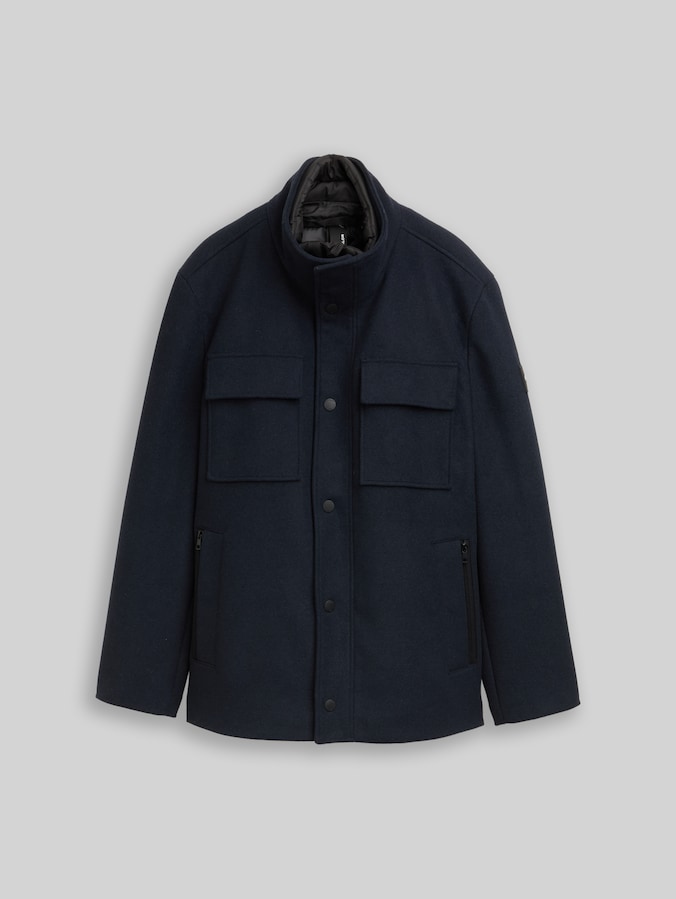 2-in-1 Wolljacke mit abnehmbarer Innenjacke von Men, sky captain blue