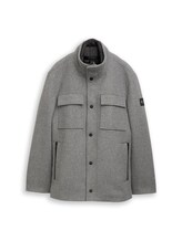 Not Selected, 2-in-1 wool jacket with detachable inner jacket by , grey