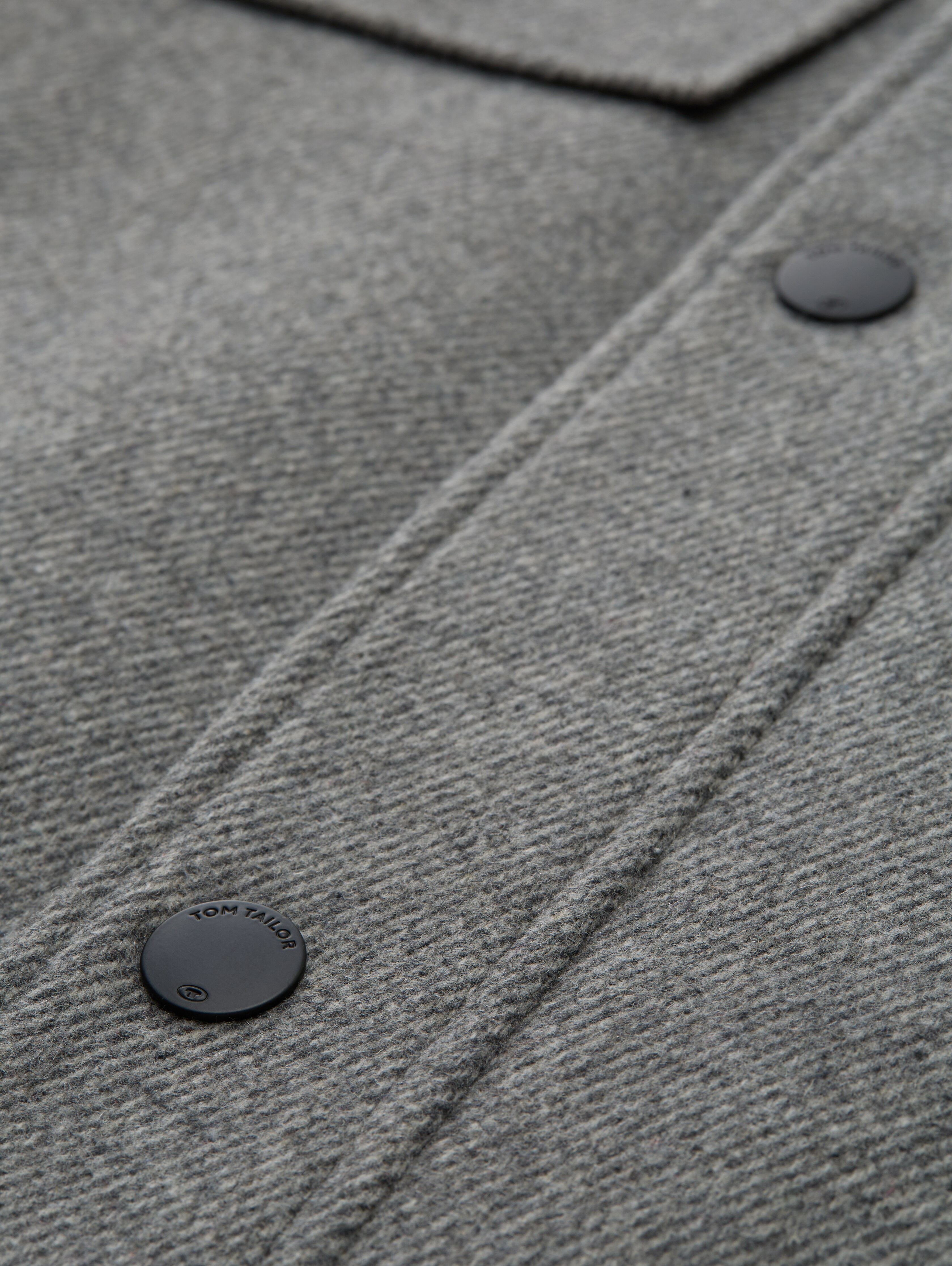 2-in-1 wool jacket with detachable inner jacket in grey by Tom Tailor