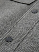 2-in-1 wollen jack met uitneembaar binnenjack - light stone grey wool twill - Detailaanzicht product