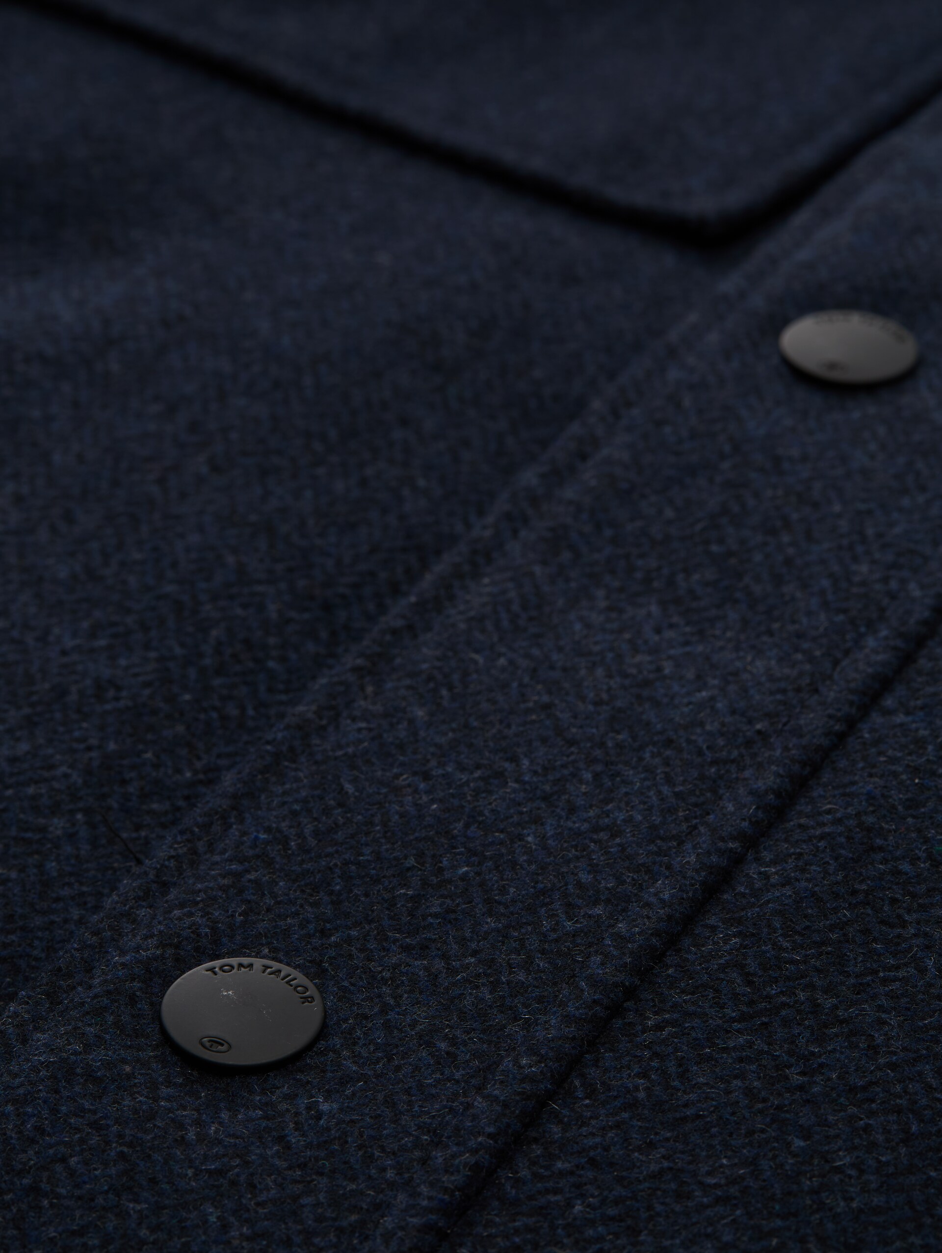 2-in-1 Wolljacke mit abnehmbarer Innenjacke - blue small herringbone - Produkt-Detail-Ansicht