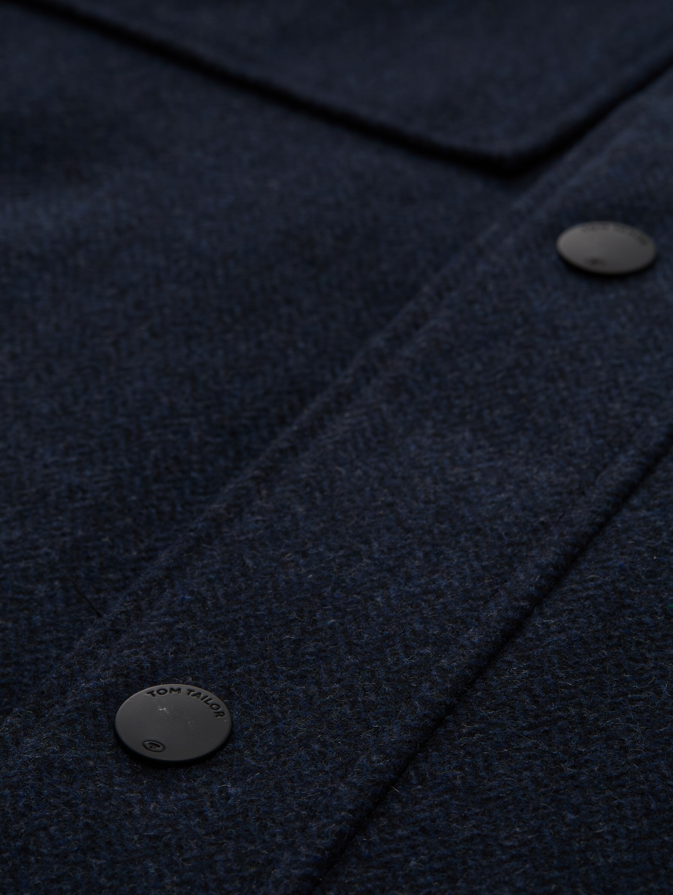 2-in-1 woollen jacket with detachable inner jacket - blue_small_herringbone - 