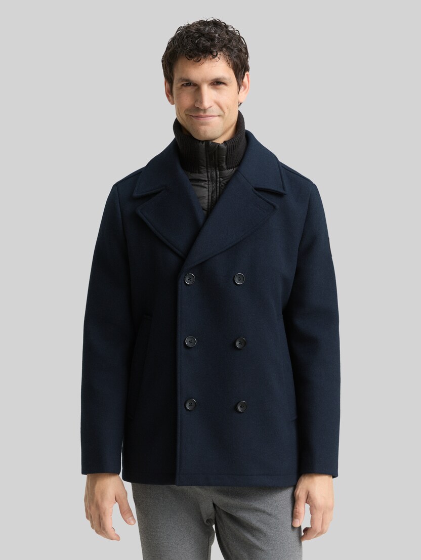 2-in-1 Wolljacke mit abnehmbarer Innenjacke von Men, sky captain blue