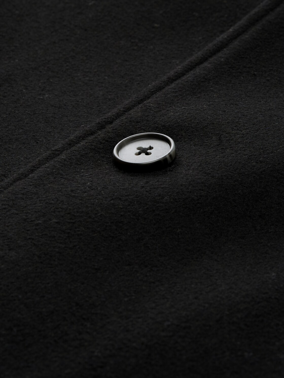 Wollmantel mit Reverskragen - Black - Produkt-Detail-Ansicht