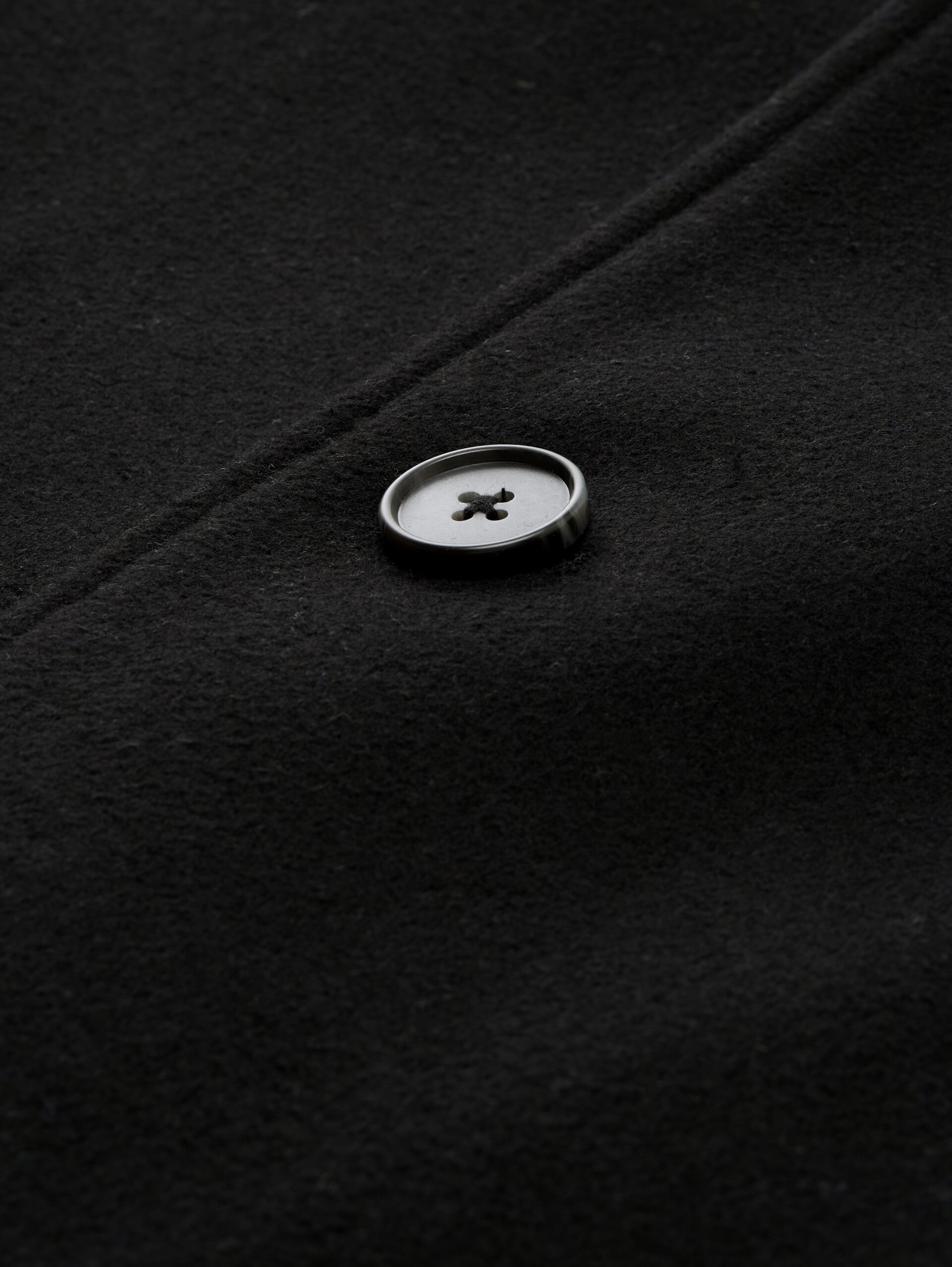 Wollmantel mit Reverskragen - Black - Produkt-Detail-Ansicht