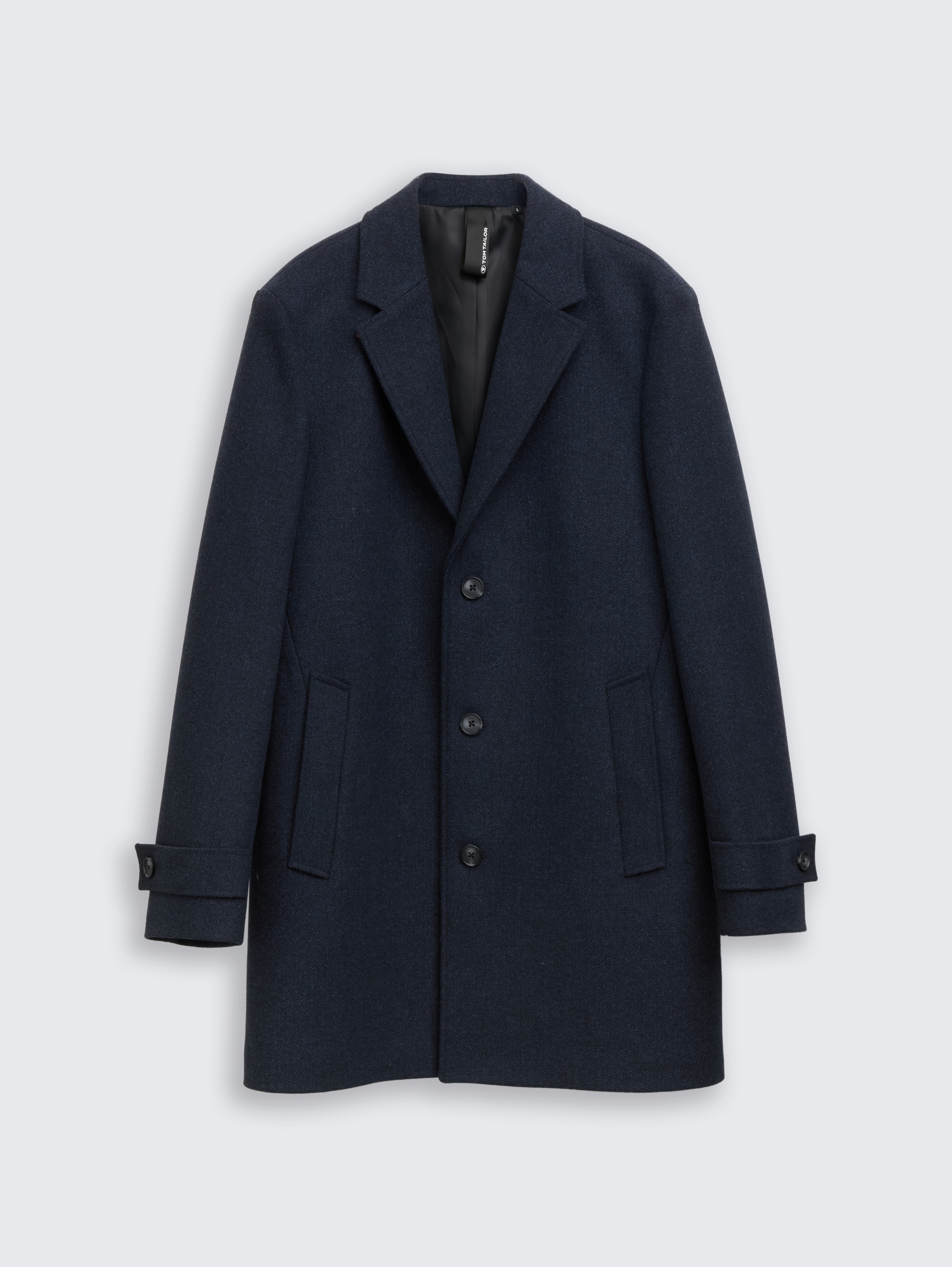 Wool coat with lapel collar by Tom Tailor