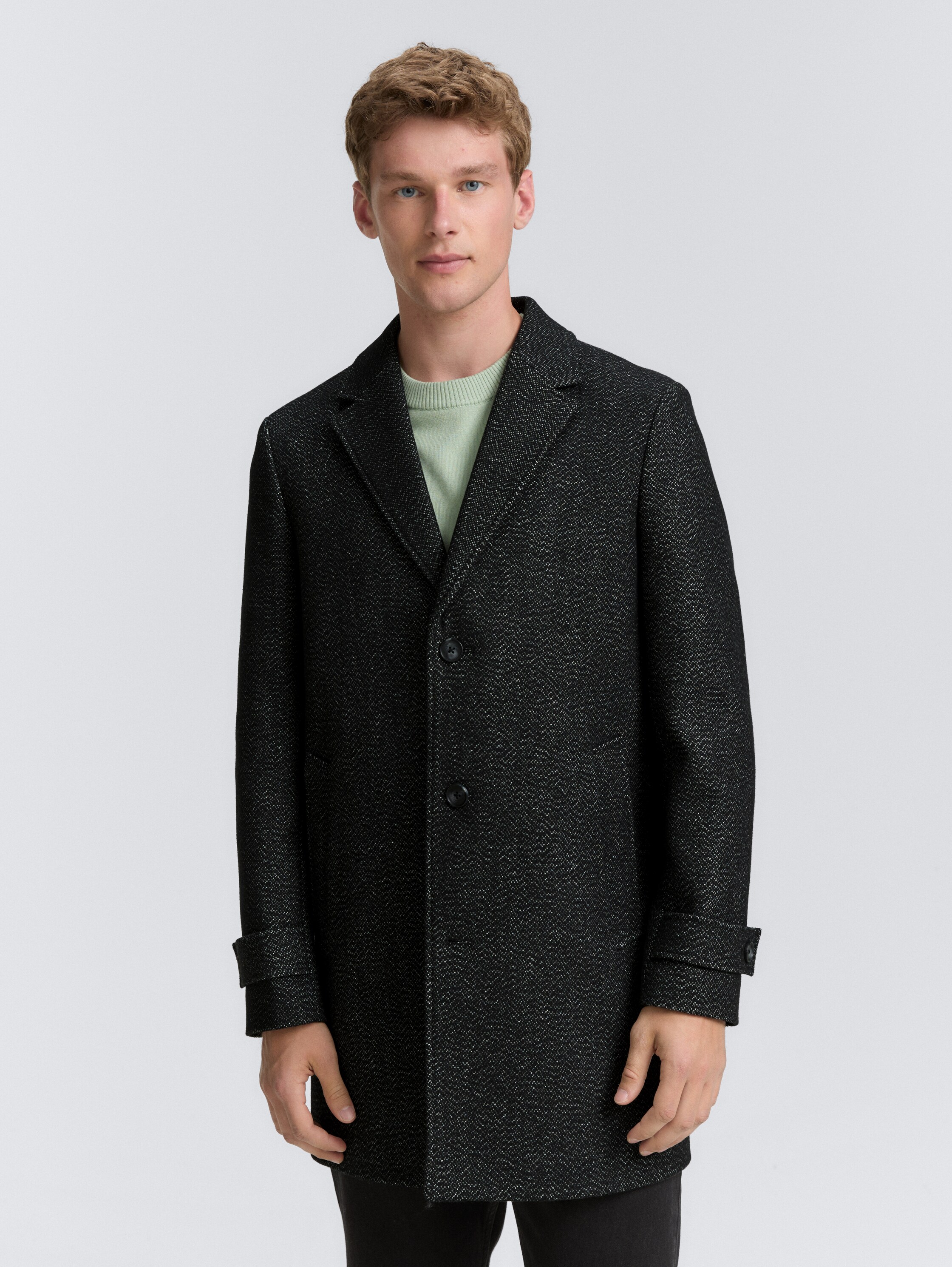 Wollmantel mit Reverskragen - fussy_salt_and_pepper - 