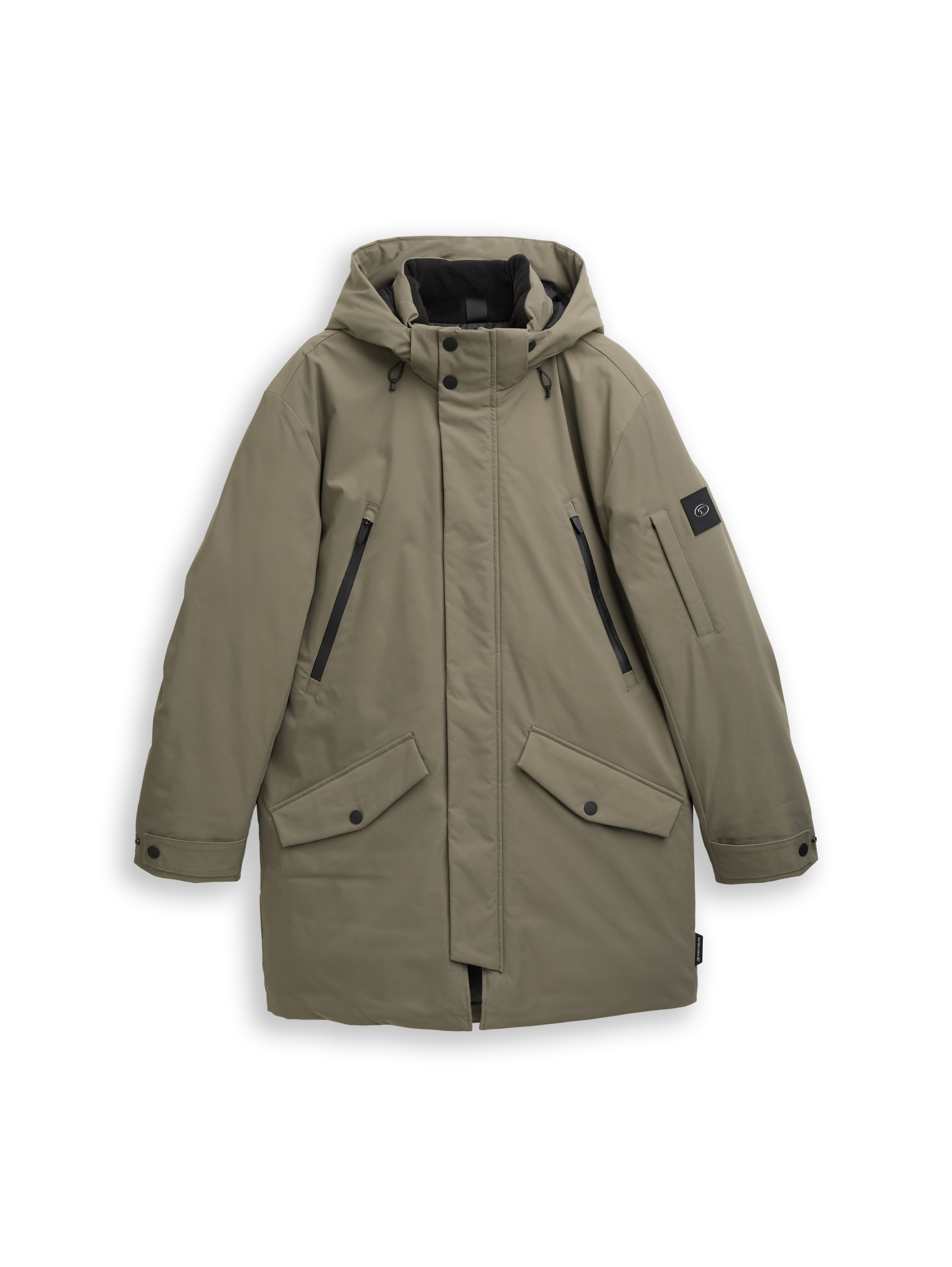 TT.PRO.TECH parka with detachable hood in green by Tom Tailor