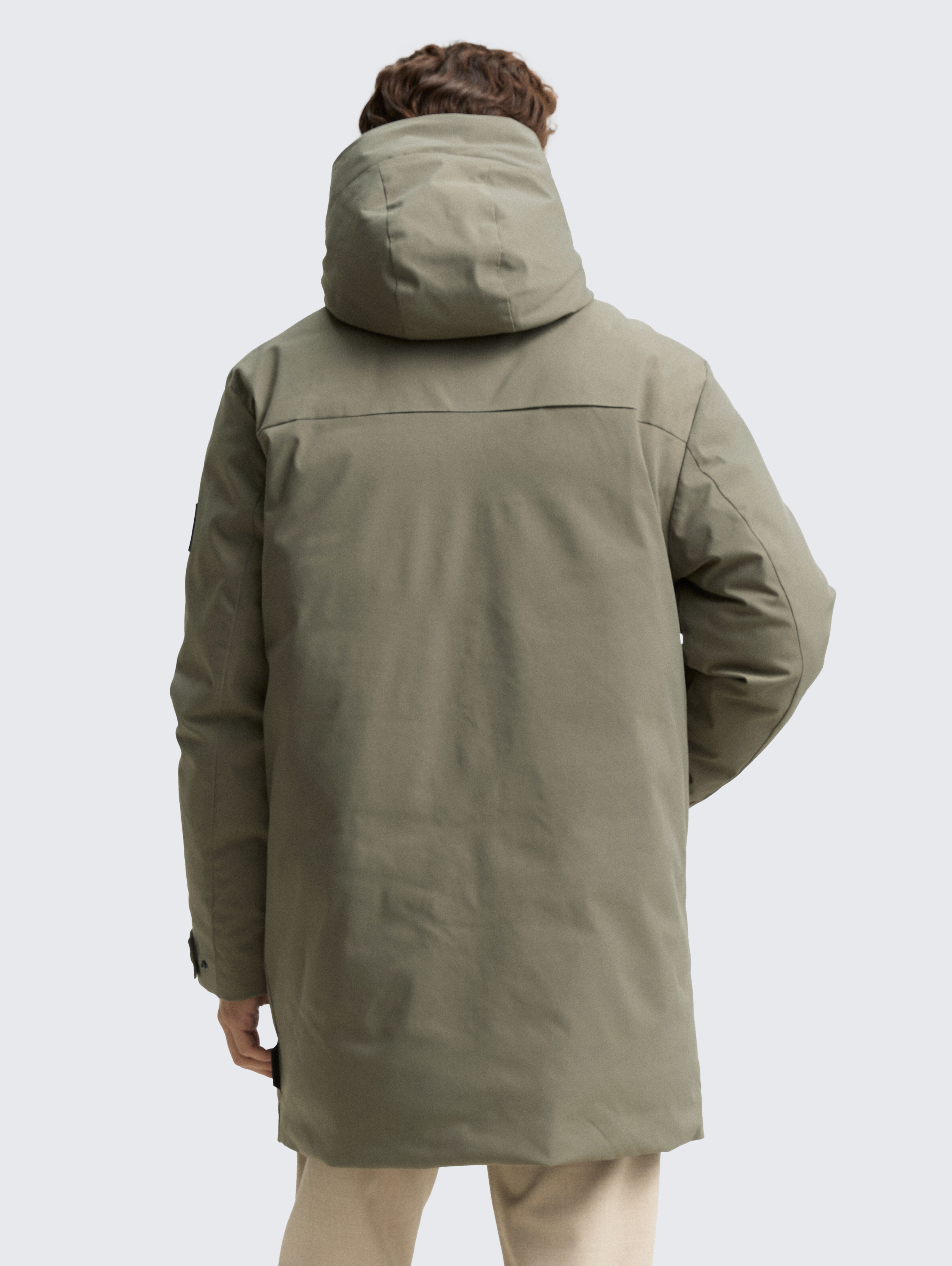 TT.PRO.TECH parka with detachable hood in green by Tom Tailor