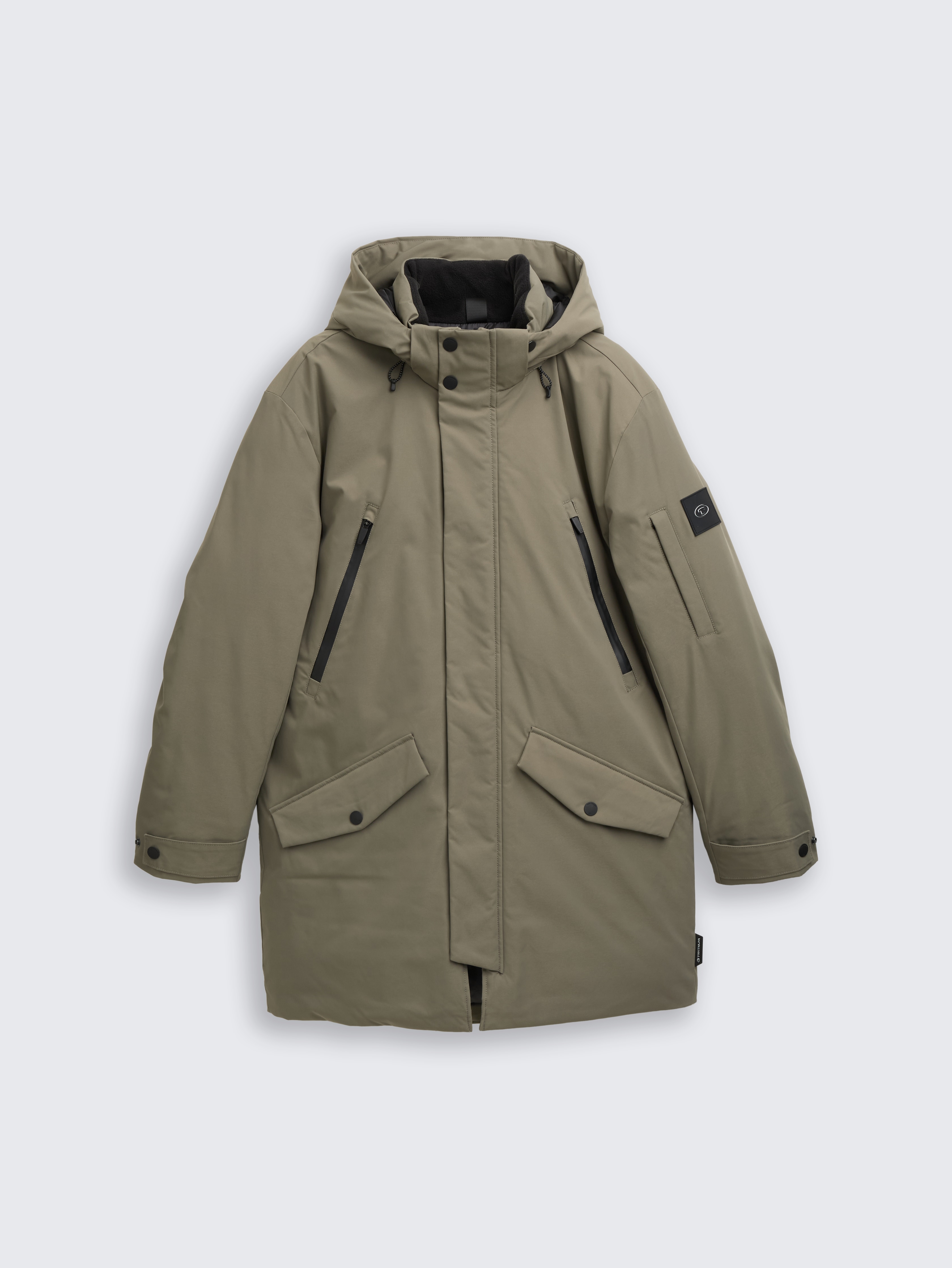 TT.PRO.TECH parka with detachable hood in green by Tom Tailor