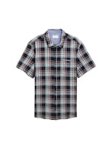 Ausgewählt, Plus Size - Regular Fit Kurzarmhemd mit Karomuster von Tom Tailor, blau