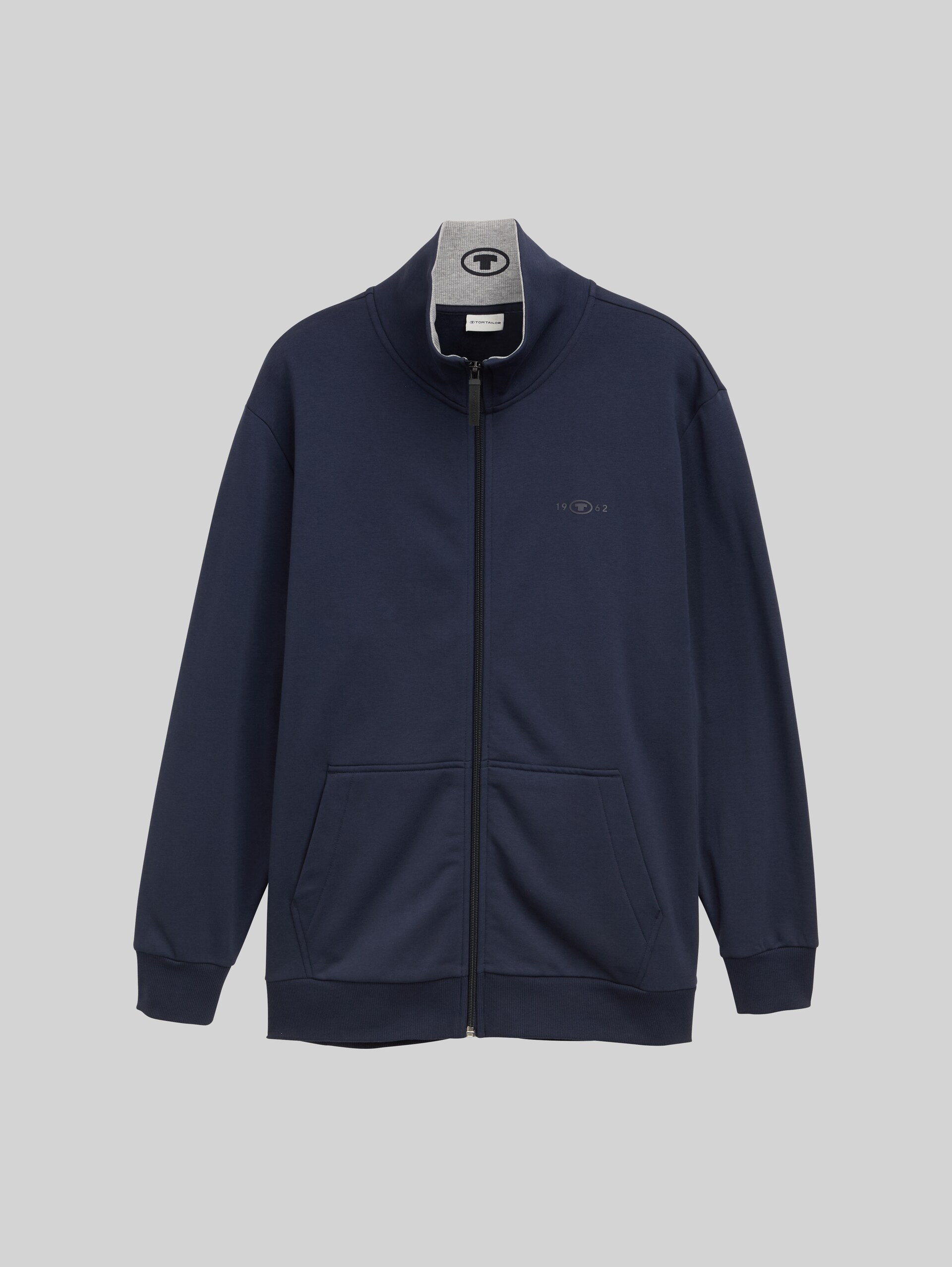 Plus - Sweat jacket with a stand-up collar - sky captain blue - Front product view