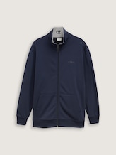 Plus Size - Sweatjacke mit Stehkragen - sky captain blue - Vorder-Produkt-Ansicht