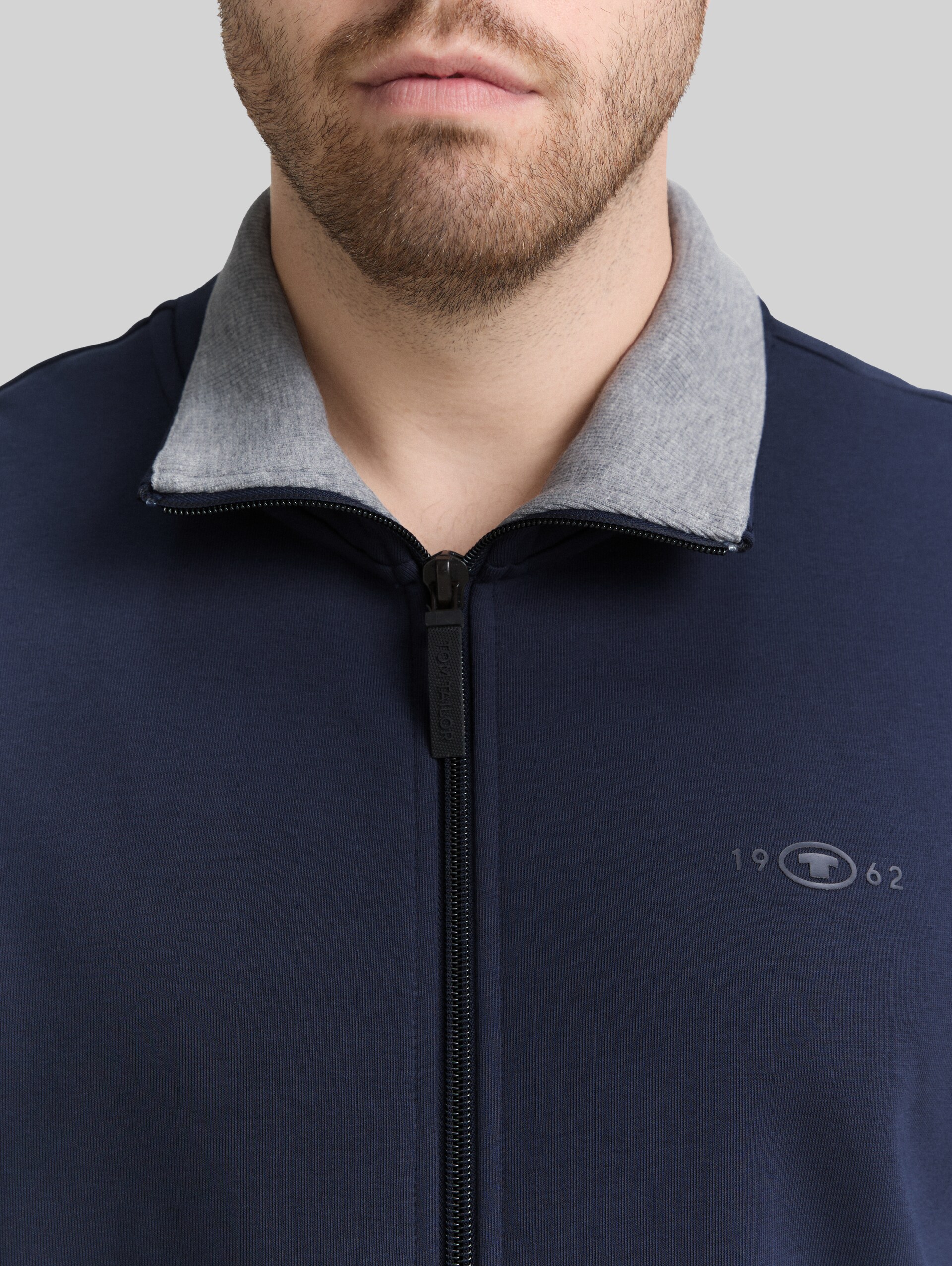 Plus - Sweat jacket with a stand-up collar - sky captain blue - Detail model view
