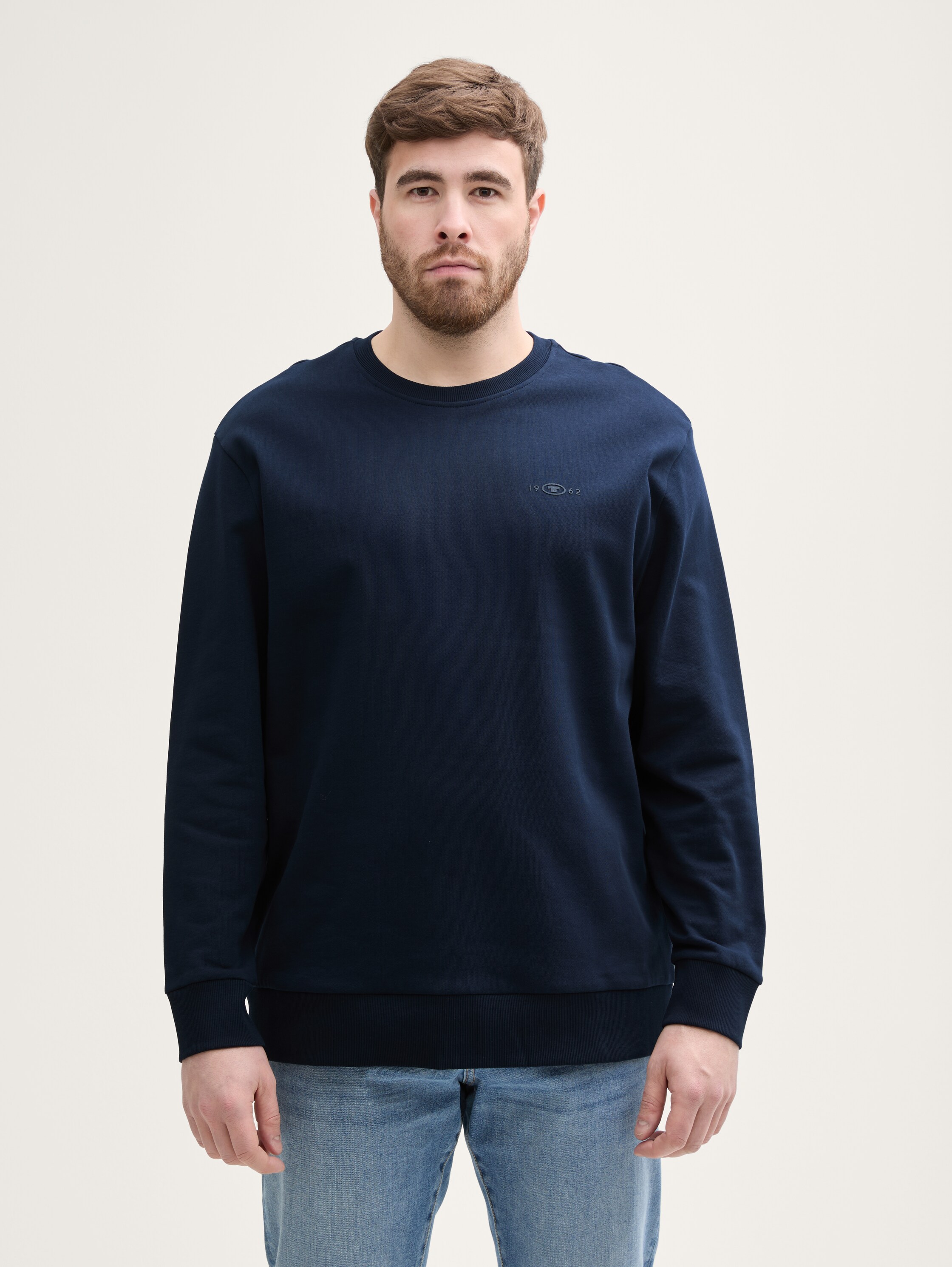 Plus Size - Sweatshirt aus Baumwolle - sky_captain_blue_1 - 