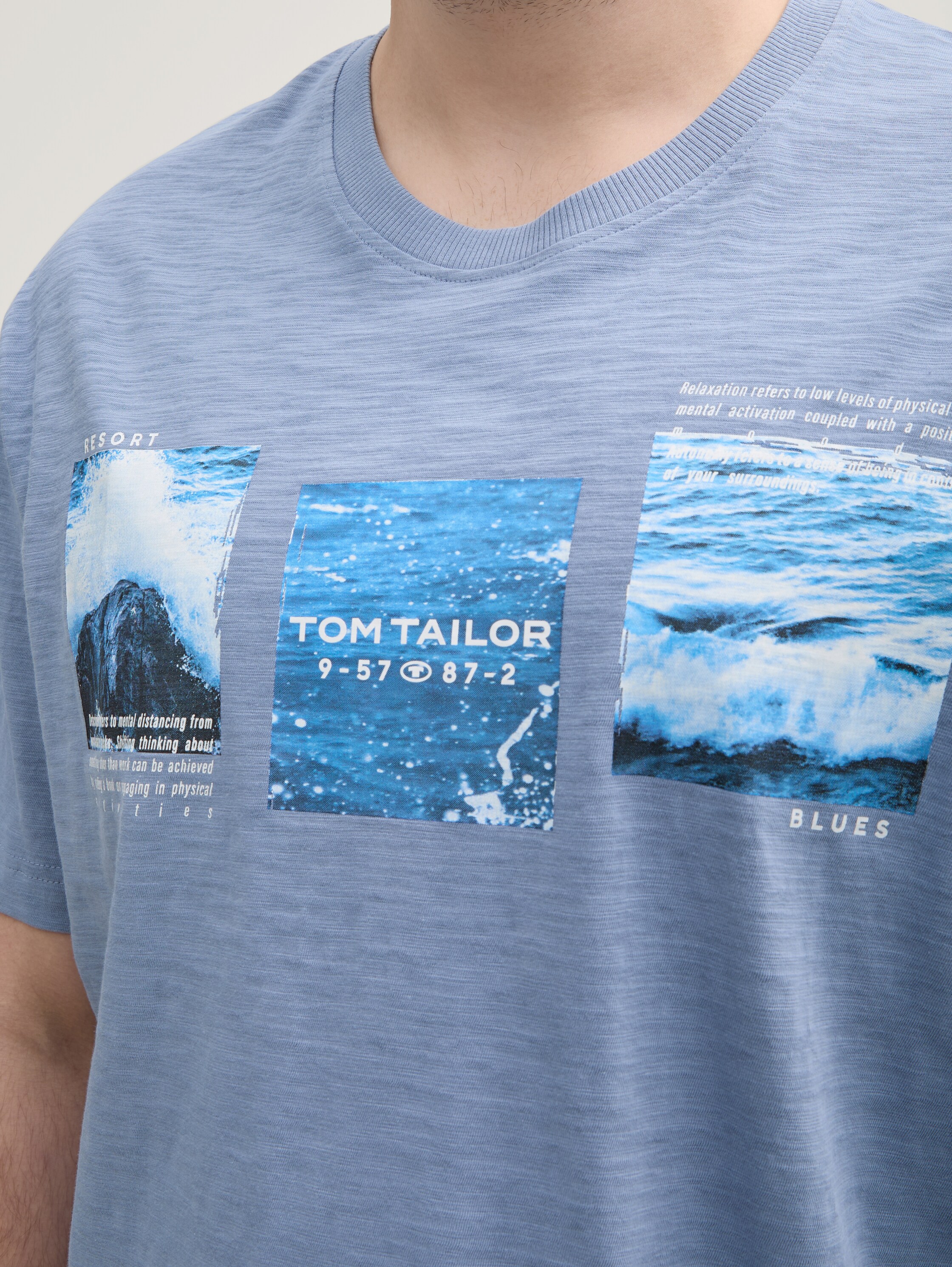 Plus Size - T-Shirt mit Foto-Print - dove_blue - 