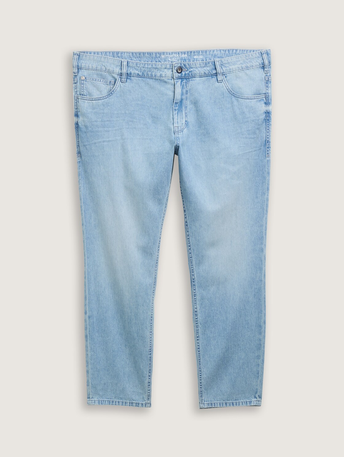 Plus Size - TTPLUS REGULAR Jeans - Used Bleached Blue Denim - Vorder-Produkt-Ansicht