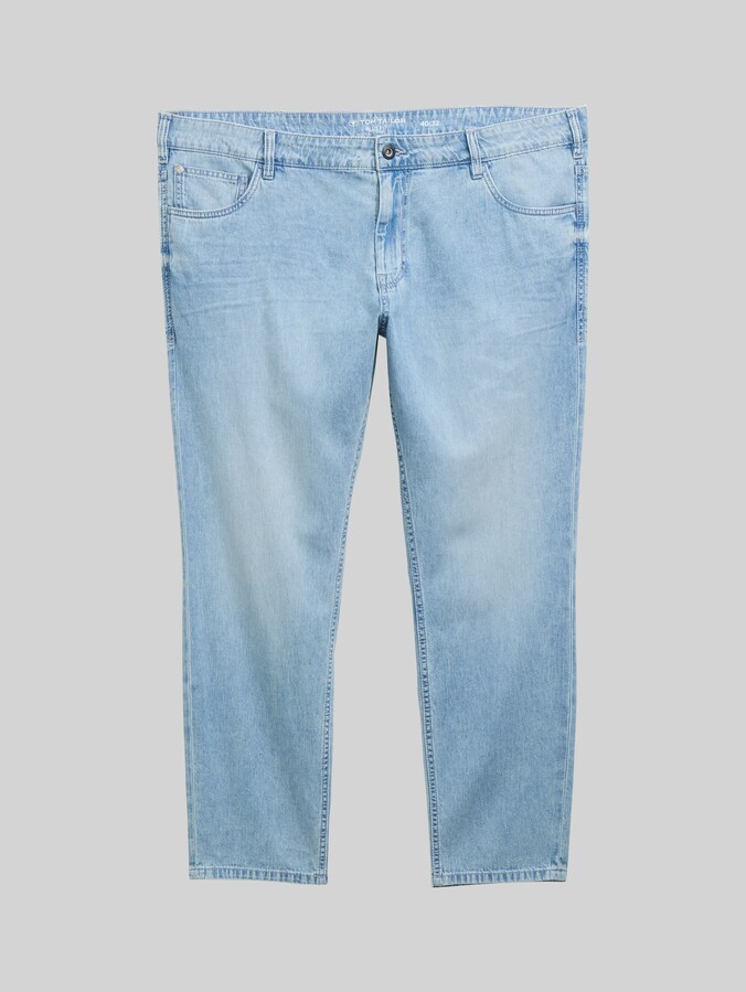 Plus Size - TTPLUS REGULAR jeans door Men Plus Size, Used Bleached Blue Denim