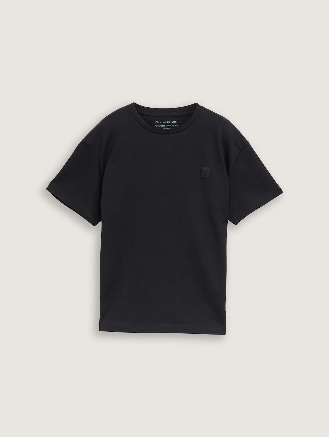 Oversize T-Shirt - heavy black - Vorder-Produkt-Ansicht