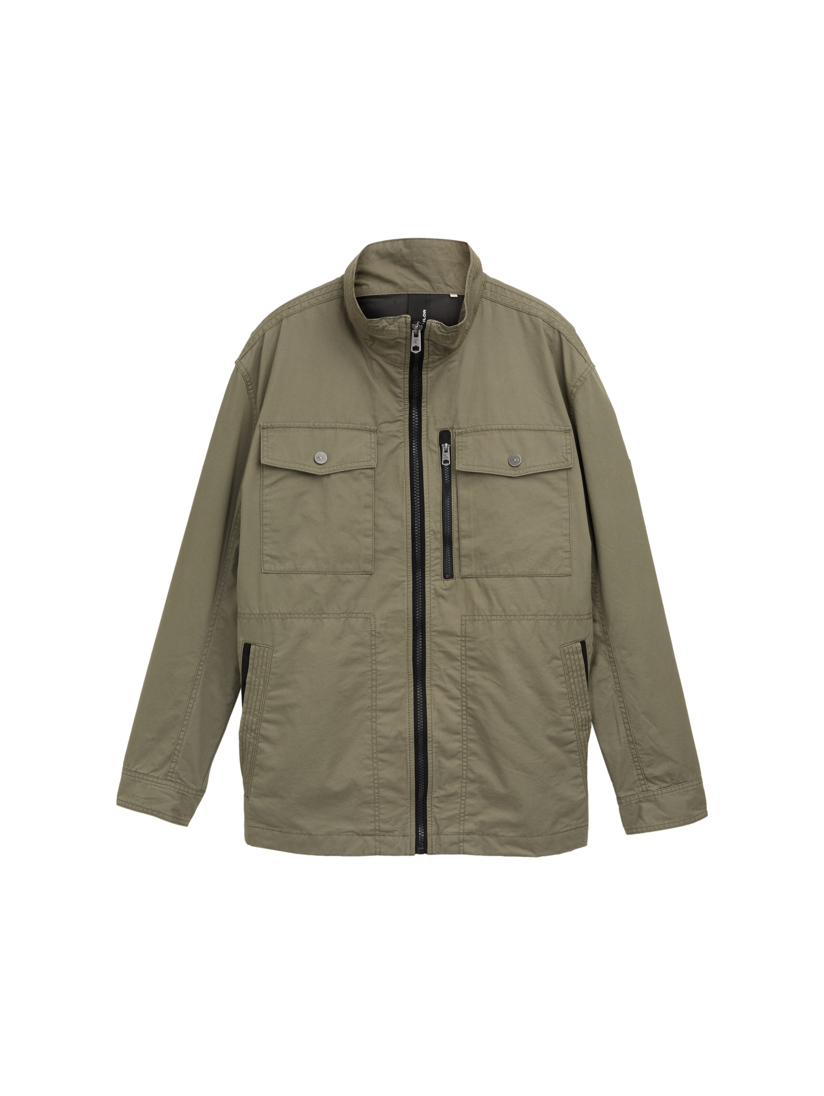 Plus Size - Cotton field jacket in green by Tom Tailor