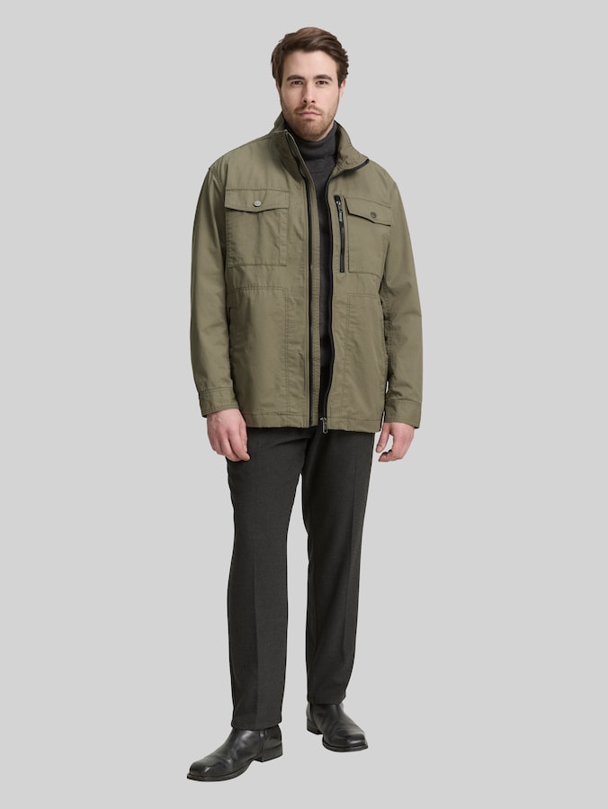 Plus Size - Fieldjacket aus Baumwolle von Men Plus Size, smokey olive green
