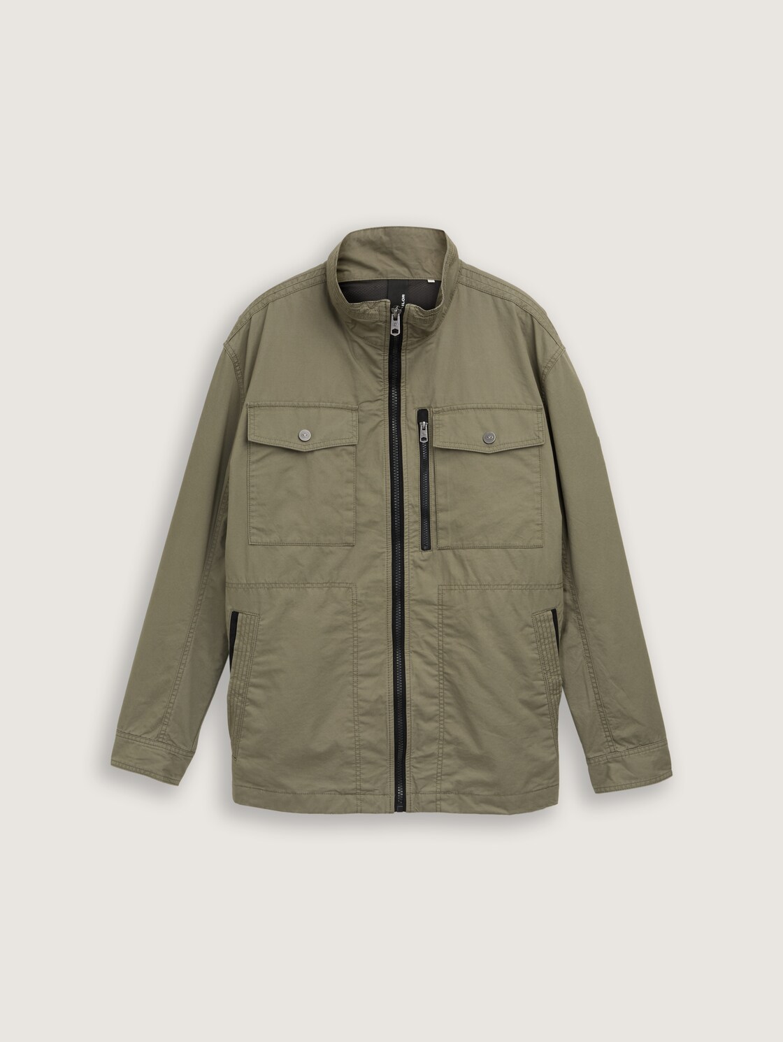 Plus Size - Fieldjacket aus Baumwolle - smokey olive green - Vorder-Produkt-Ansicht