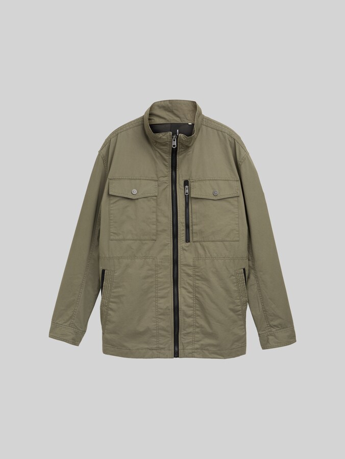 Plus Size - Fieldjacket aus Baumwolle von Men Plus Size, smokey olive green