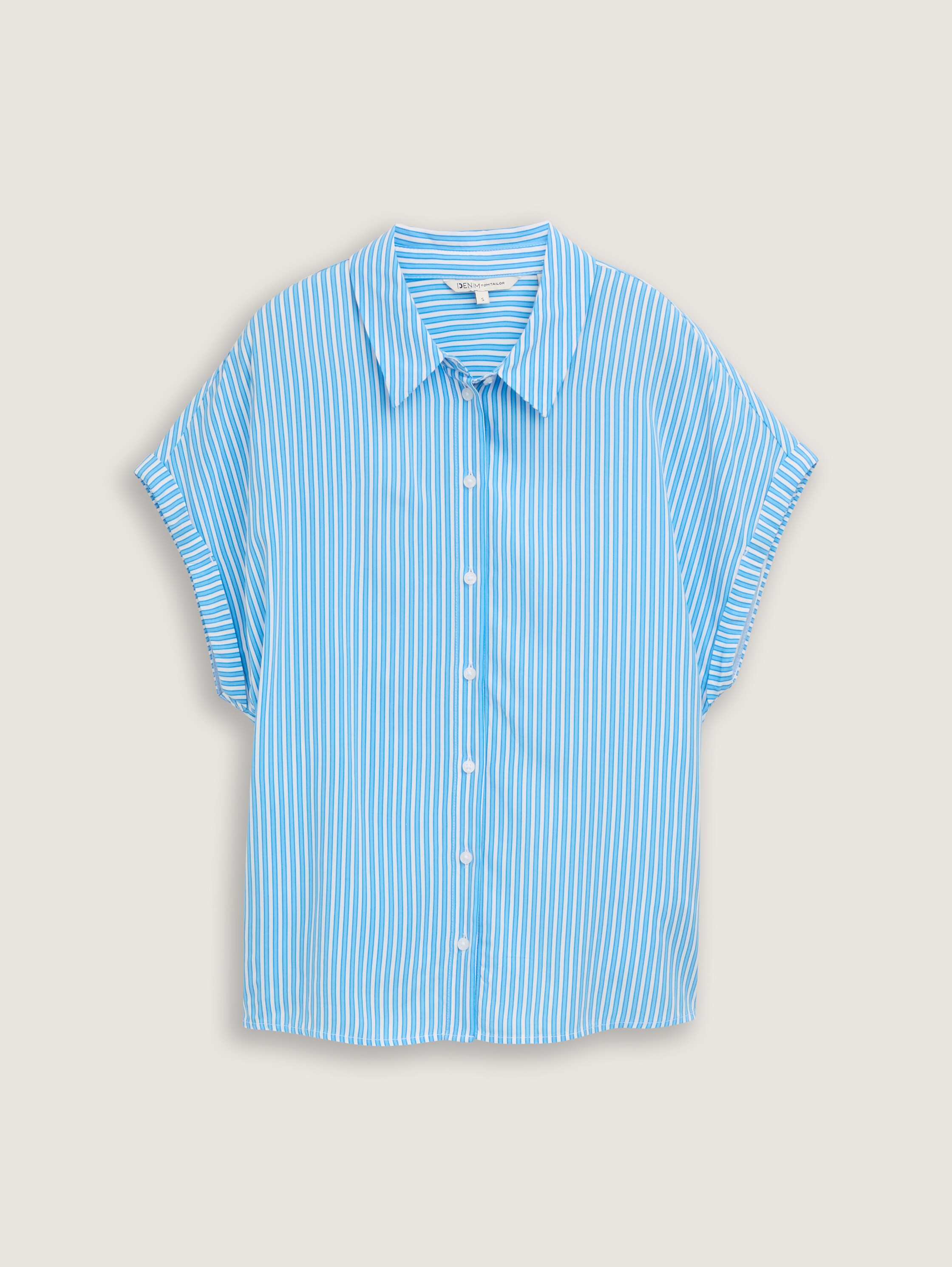 Bluse aus Viskose - vertical_blue_white_stripe_1 - 