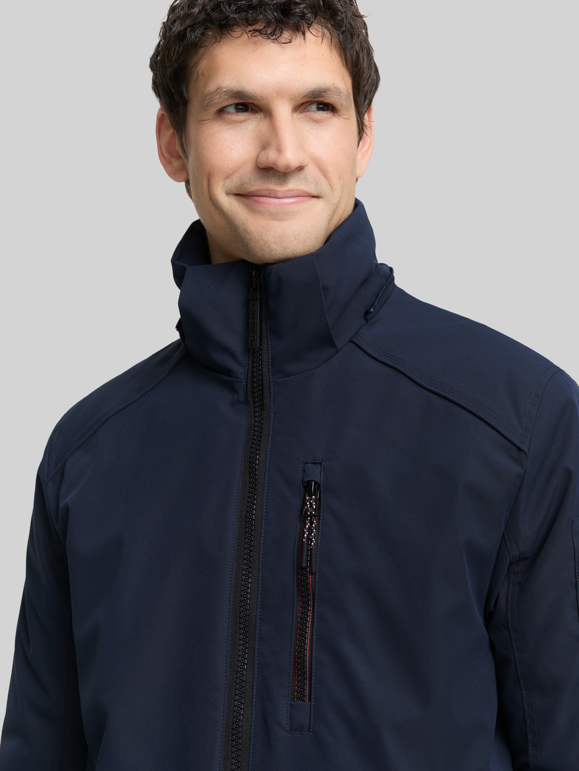 Winterjacke mit abnehmbarer Kapuze - sky captain blue - Detail-Model-Ansicht