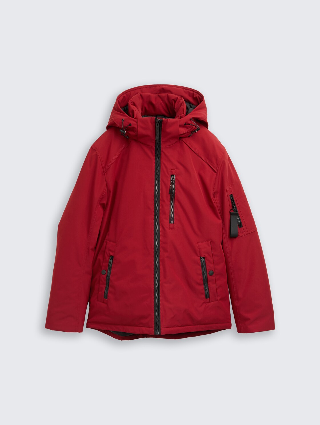 Winter jacket with detachable hood - Coach Red - Front product view
