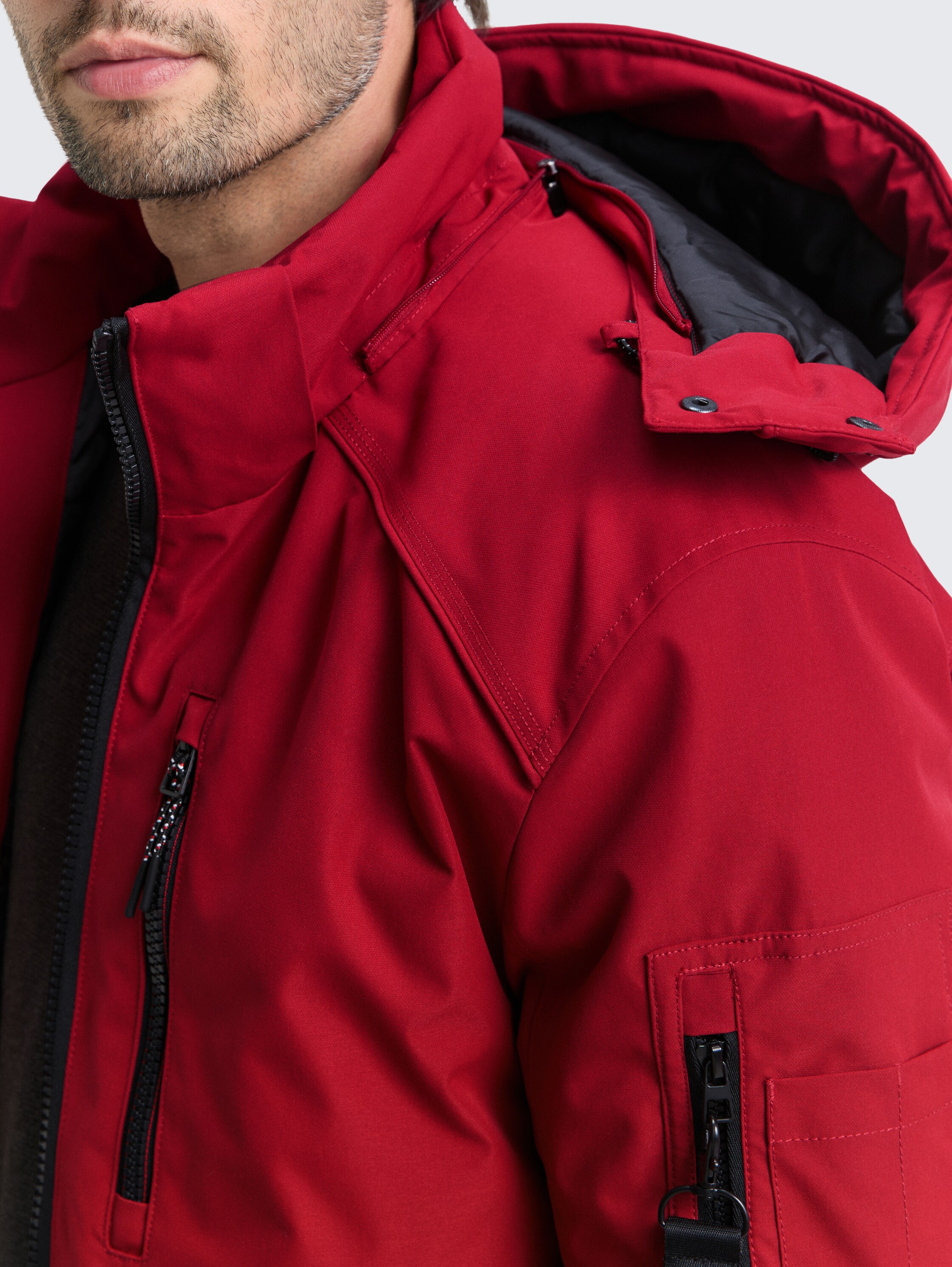 Winter jacket with detachable hood - coach_red - 