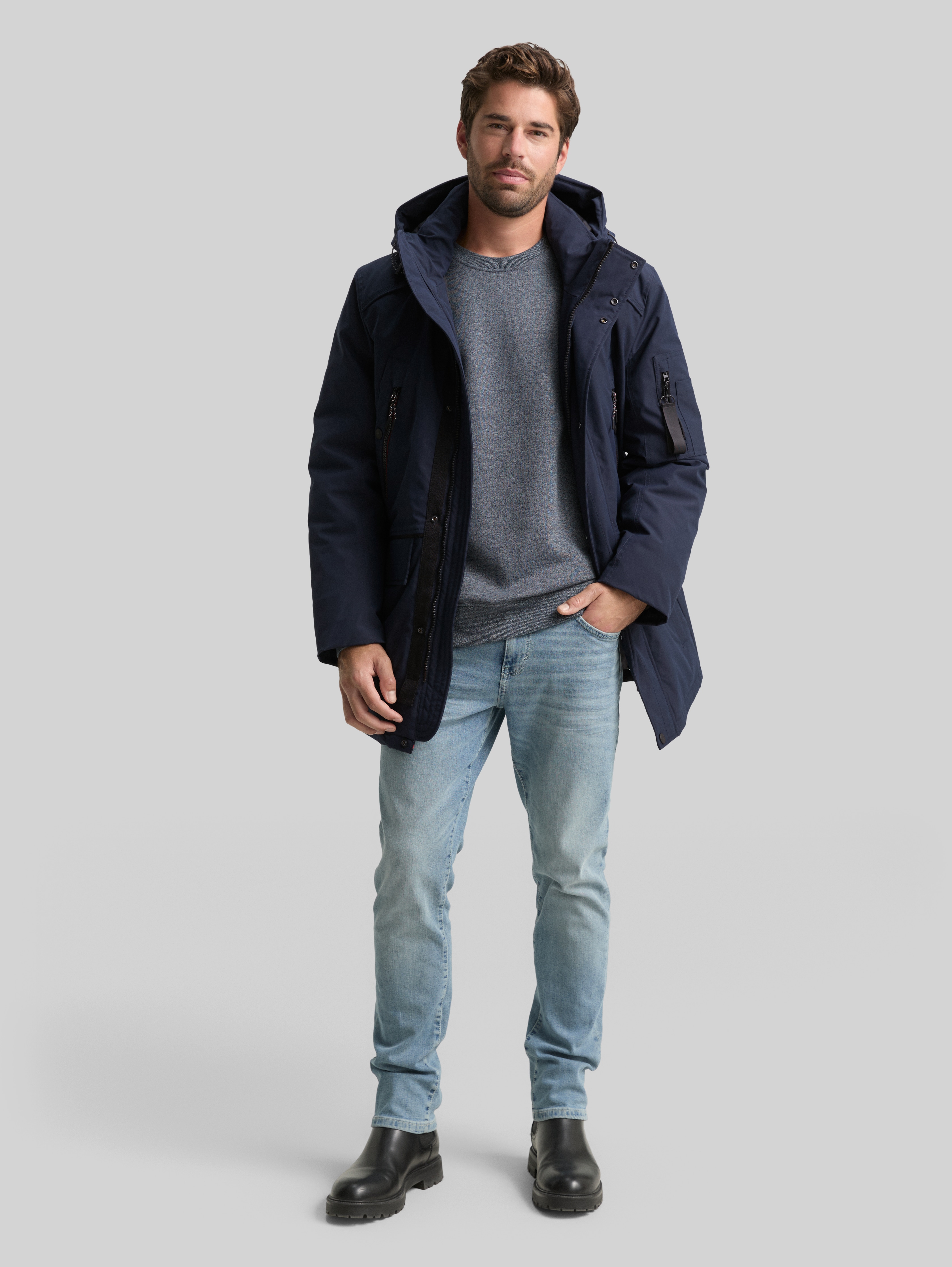 Arctic parka with detachable hood in blue by Tom Tailor