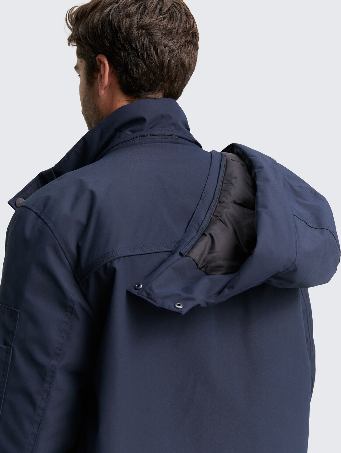 Arctic Parka mit abnehmbarer Kapuze - sky captain blue - Detail-Model-Ansicht