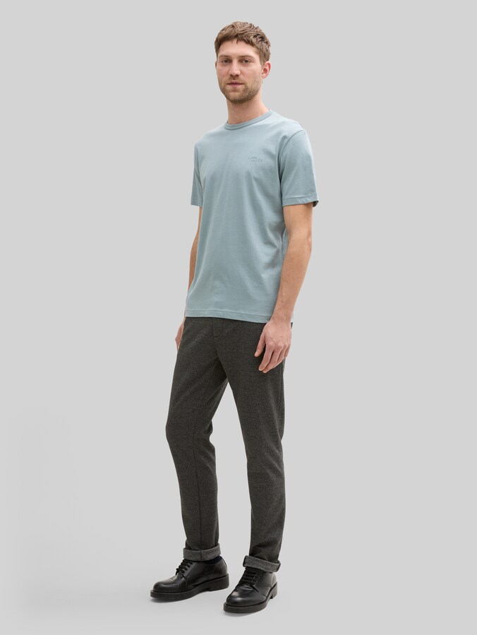 Cotton T-shirts with logo print, 2-pack by Men, grey mint