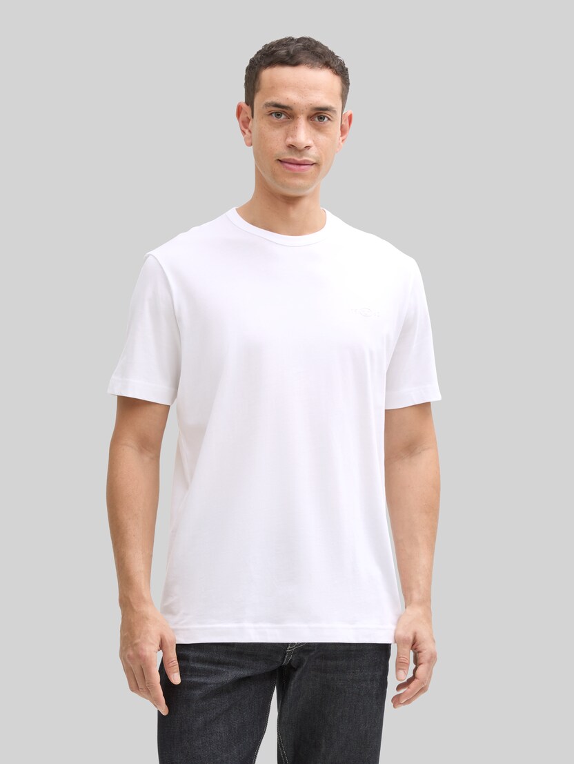 Katoenen T-shirts met logo-print, 2-pack door Men, Black