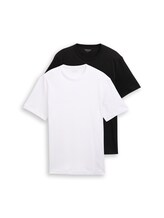 Geselecteerd, Basic T-shirts in een 2-pack door Tom Tailor, zwart