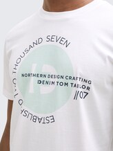 T-Shirts mit Print im 3er-Pack - sky captain blue - Detail-Model-Ansicht