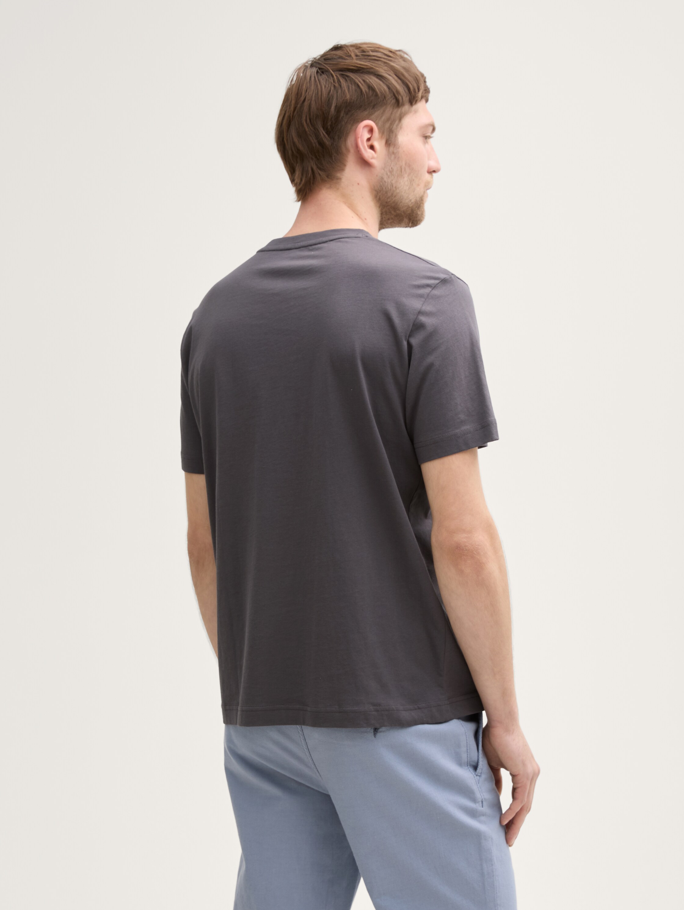 T-Shirts mit Print im 2er-Pack - deep bluish green - Auschnitt Model-Rückansicht