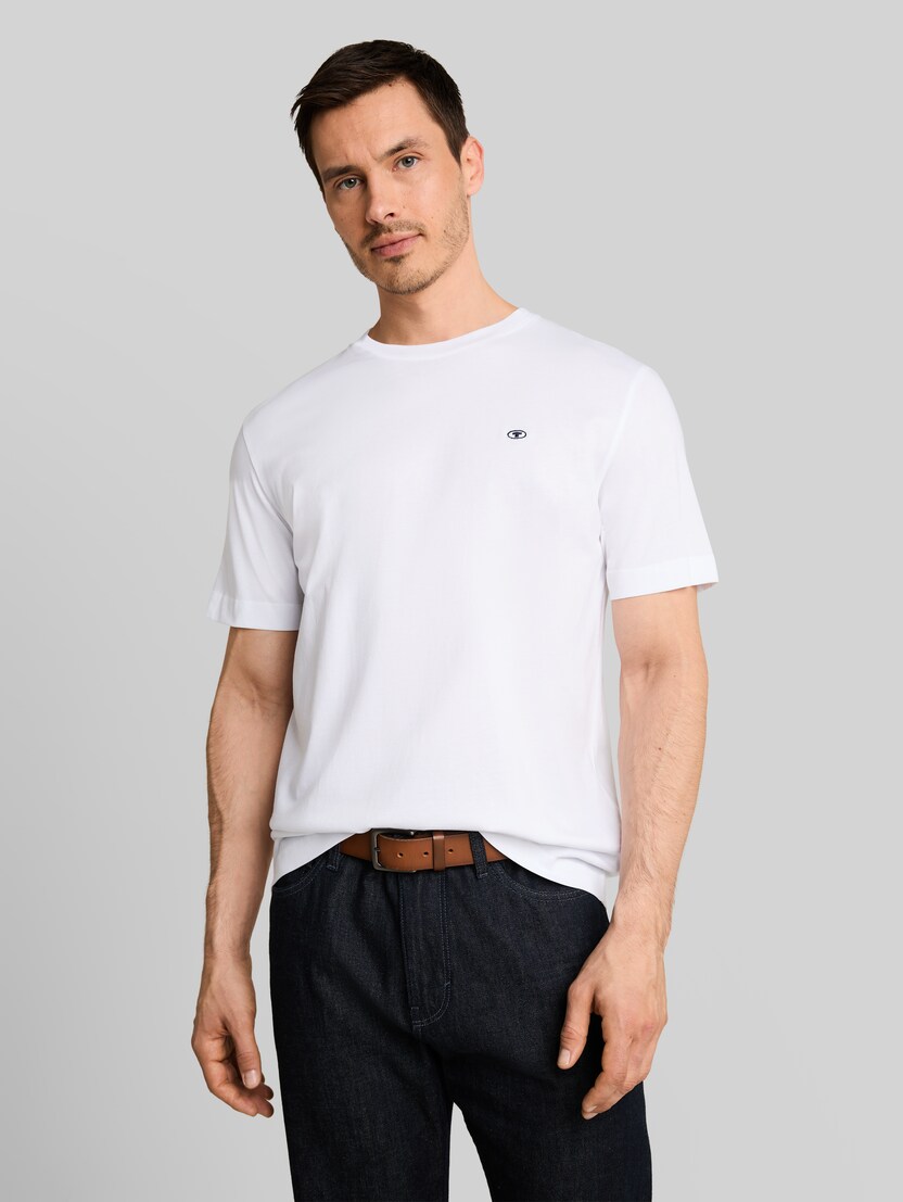 Basic T-shirts in een pak van drie door Men, Dark Grey Melange